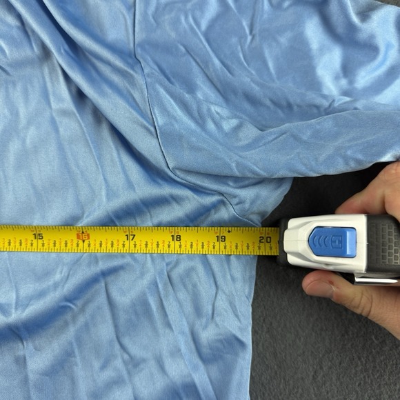 Collars and Co Shirt Men's M Blue Polo Solid Firm Collar Office Work Dress NWOT - Picture 5 of 8